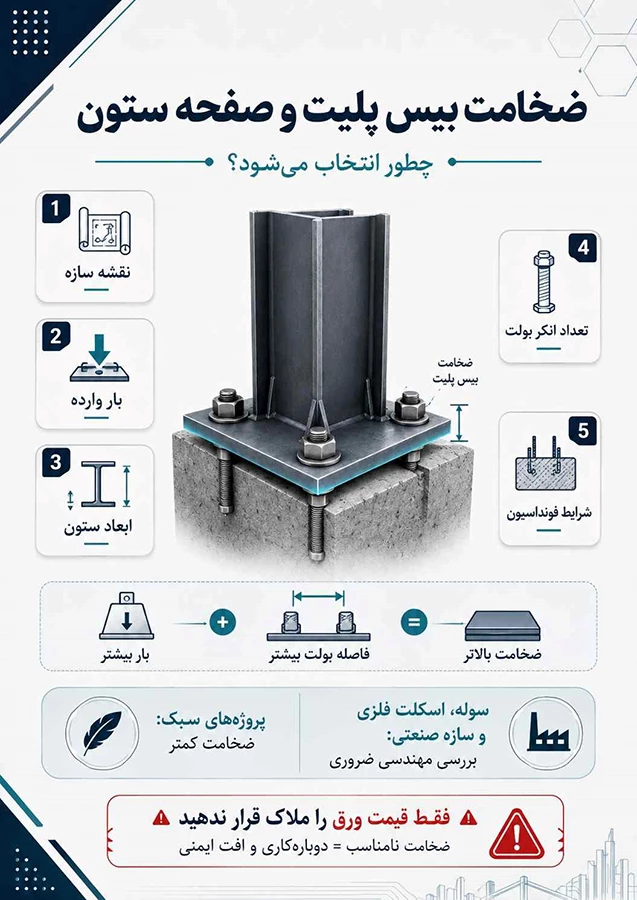 ضخامت بیس پلیت